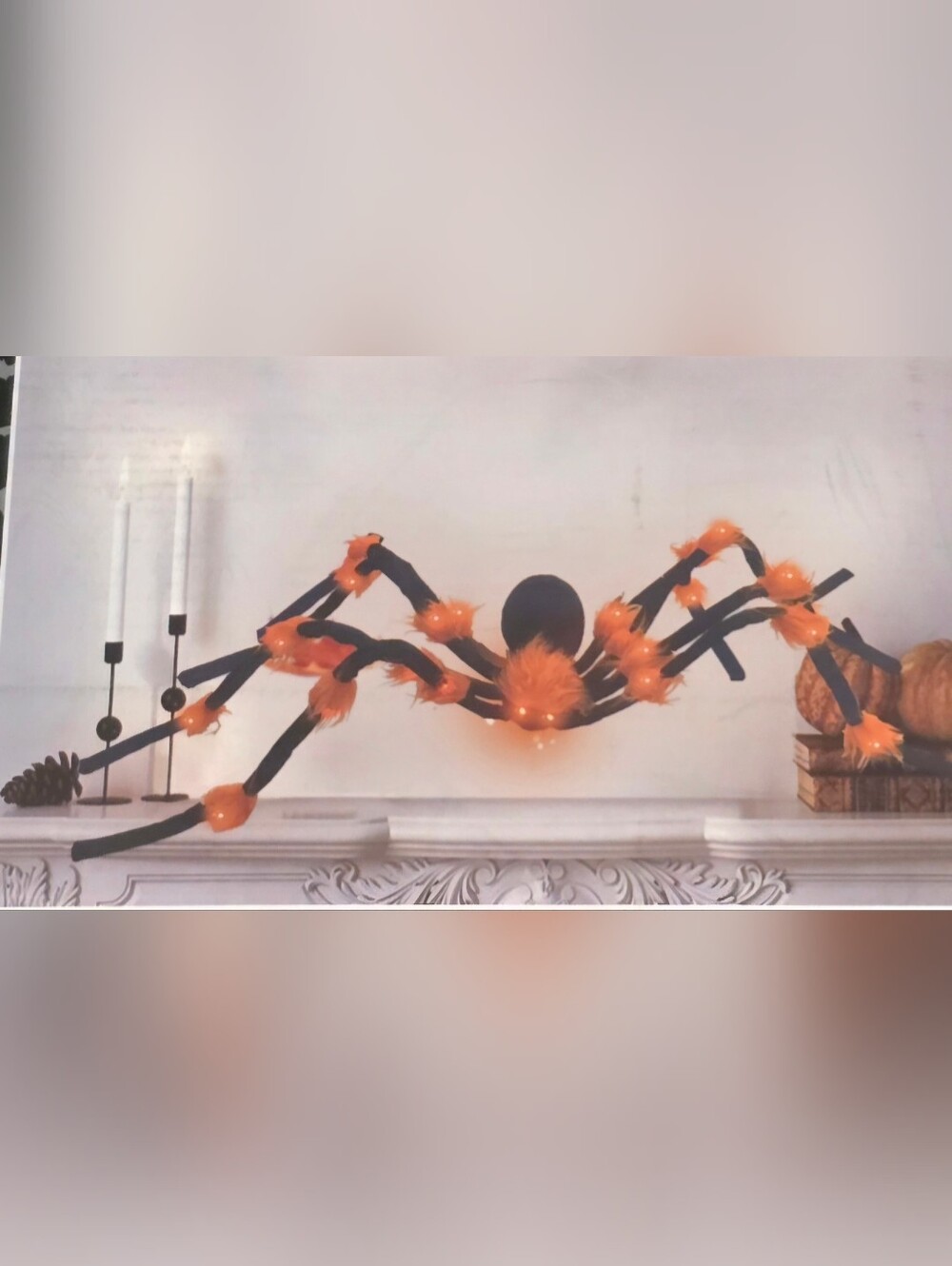 5 FT LED Posable Spider with Timer Mode